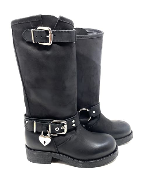 Damen-Bikerstiefel mit Herzanhänger IL LACCIO | 2040SULIVANNERO